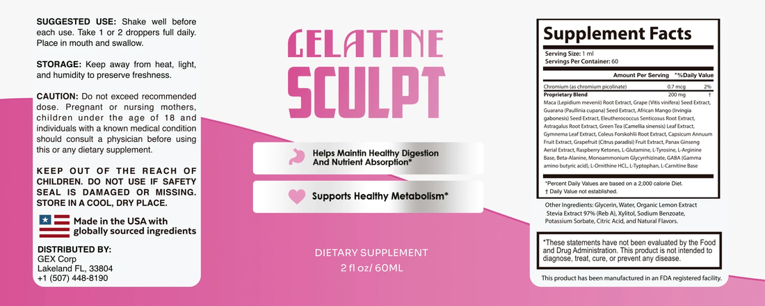 Gelatine Sculpt Supplement Facts